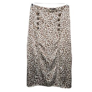 Nasty Gal Leopard Print Double Split Maxi Skirt